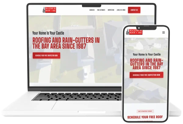 Professional website design on laptop and phone